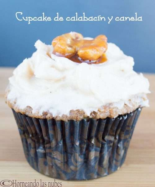 Cupcakes de calabacín, nueces y canela
