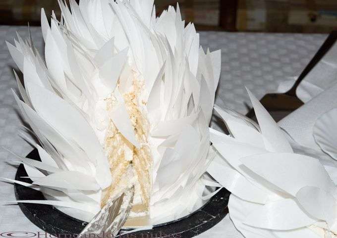 Tarta de boda blanca.