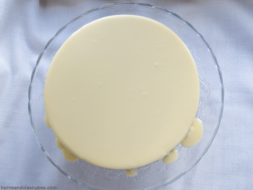 Tarta de queso y chocolate blanco sin horno